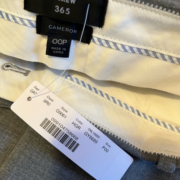 NWT J.Crew 365 Cameron grey pants size 00P - Picture 9 of 11
